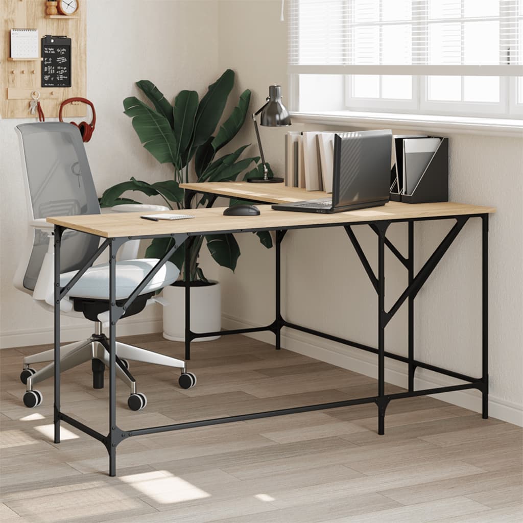 Writing desk, oak, 149x149x75cm, treated wood