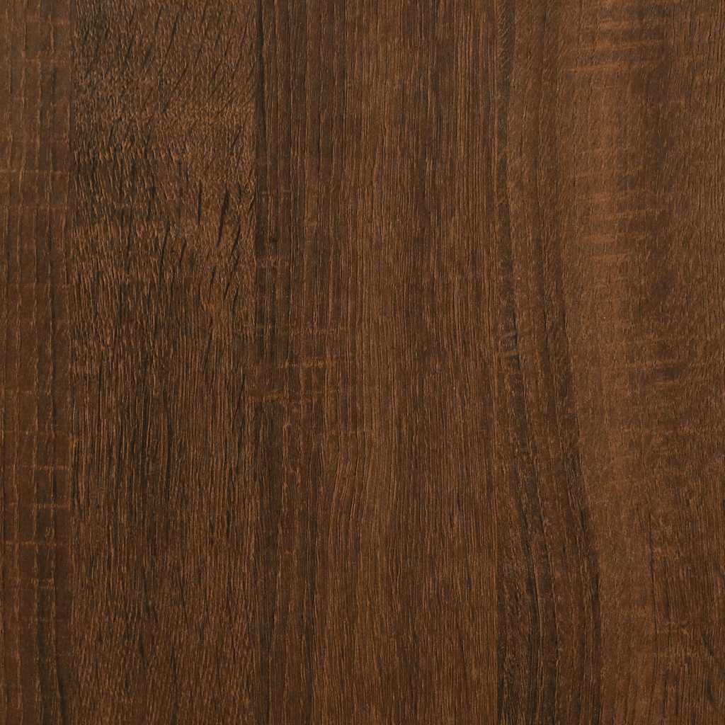 Desk, brown oak, 149x149x75cm, engineered wood