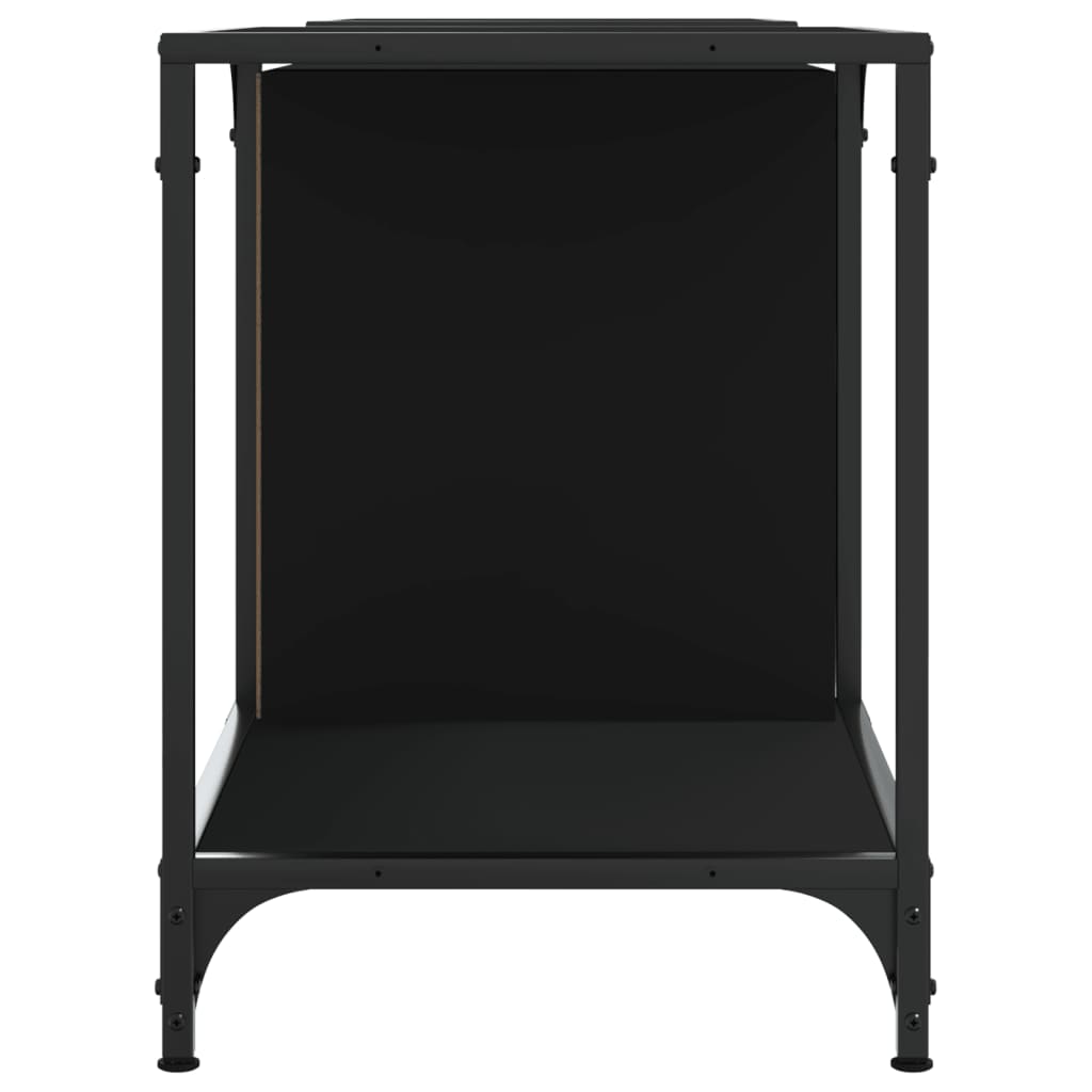TV cabinet, black, 153x37x50cm, engineered wood