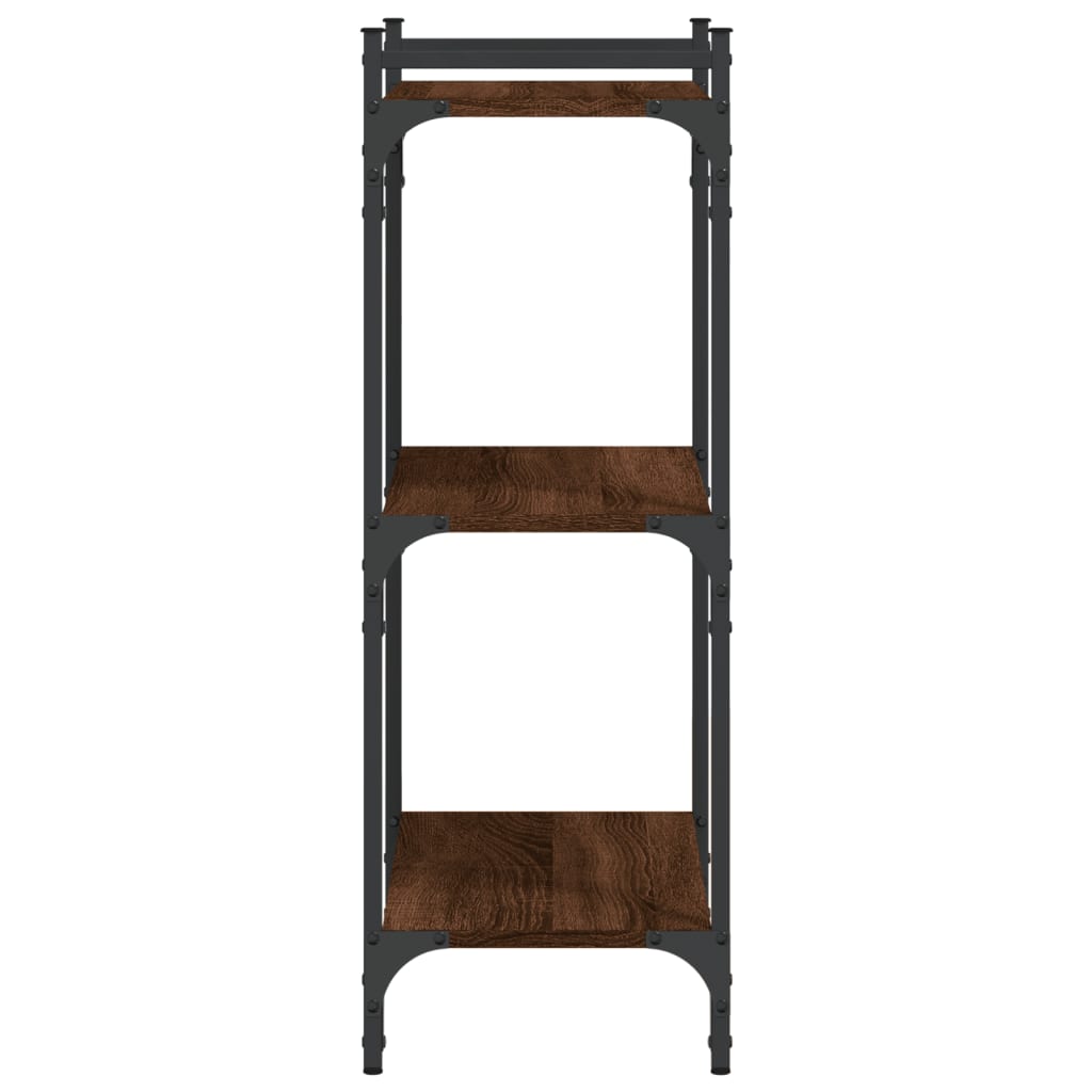 Bookcase, 3-tier, brown, 60x30x86cm, engineered wood