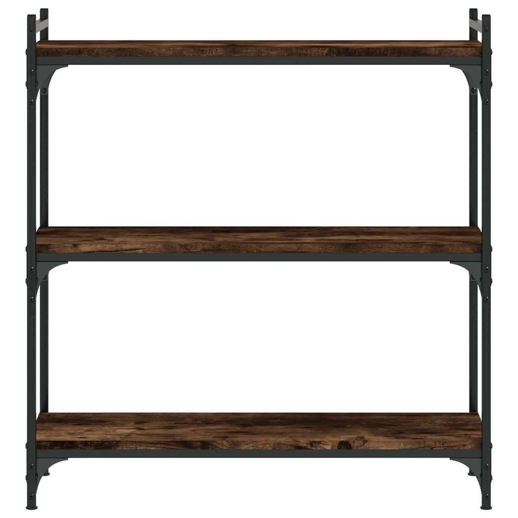 Bookcase, 3-tier, smoky oak, 80x30x86cm, wood