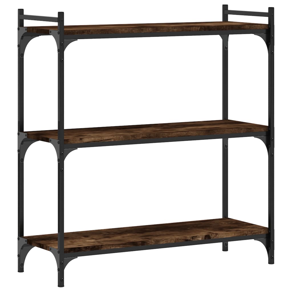 Bookcase, 3-tier, smoky oak, 80x30x86cm, wood