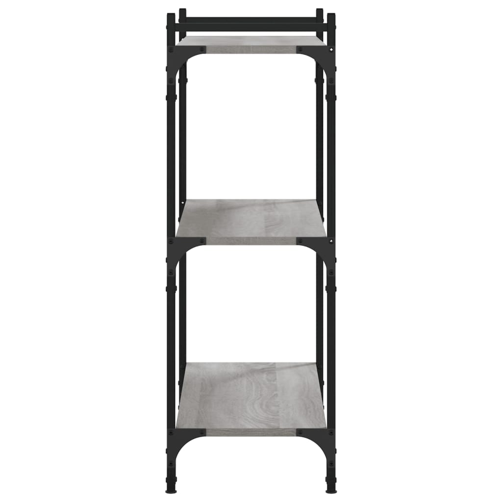 Bookcase, 3-tier, grey oak, 80x30x86cm, wood