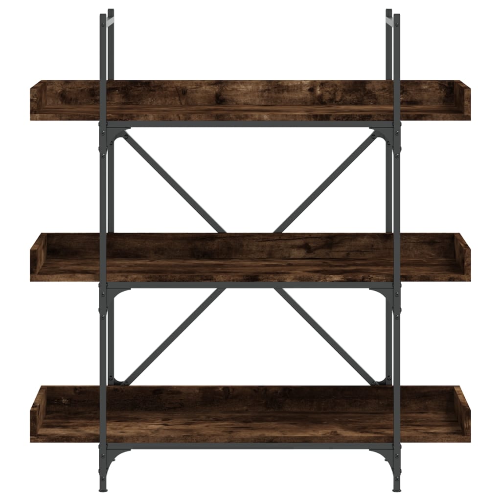 Bookcase, 3-tier, smoky oak, 100x33x108.5cm, wood