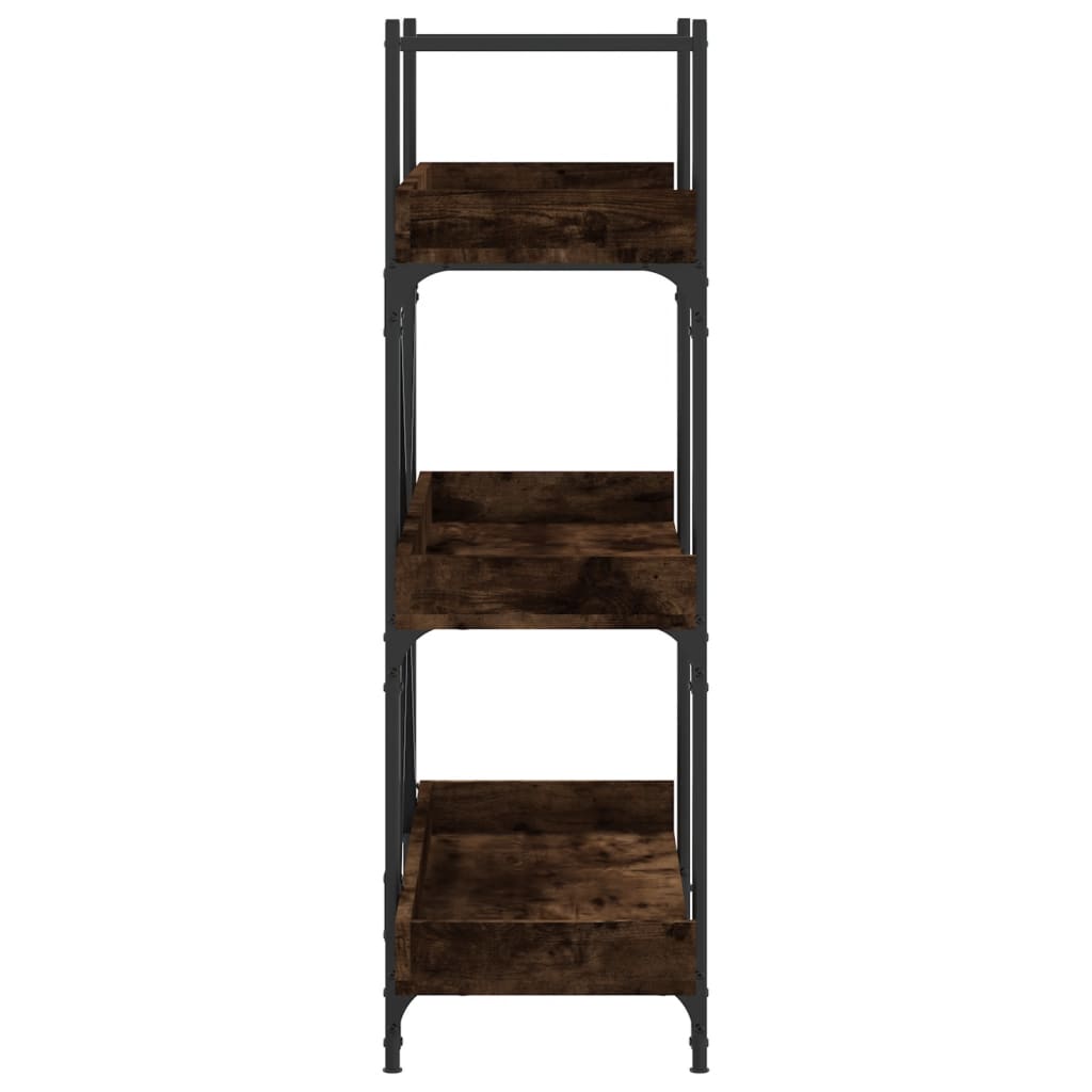 Bookcase, 3-tier, smoky oak, 100x33x108.5cm, wood