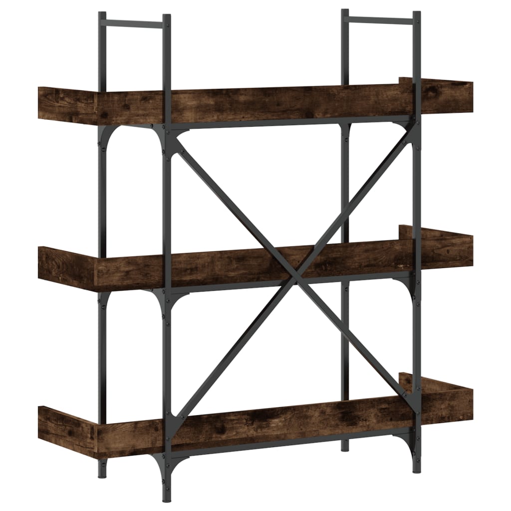 Bookcase, 3-tier, smoky oak, 100x33x108.5cm, wood