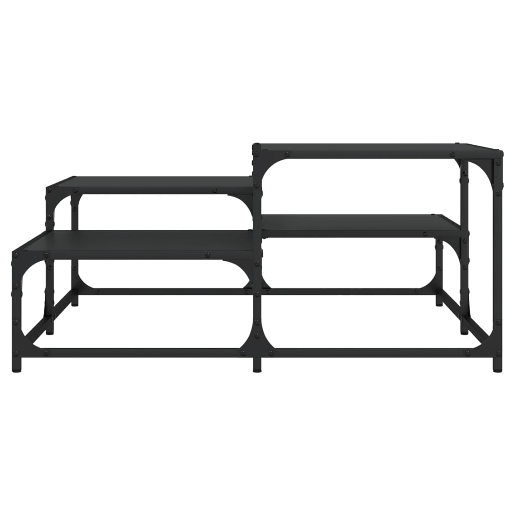 Coffee table, black, 87.5x87.5x40cm, engineered wood