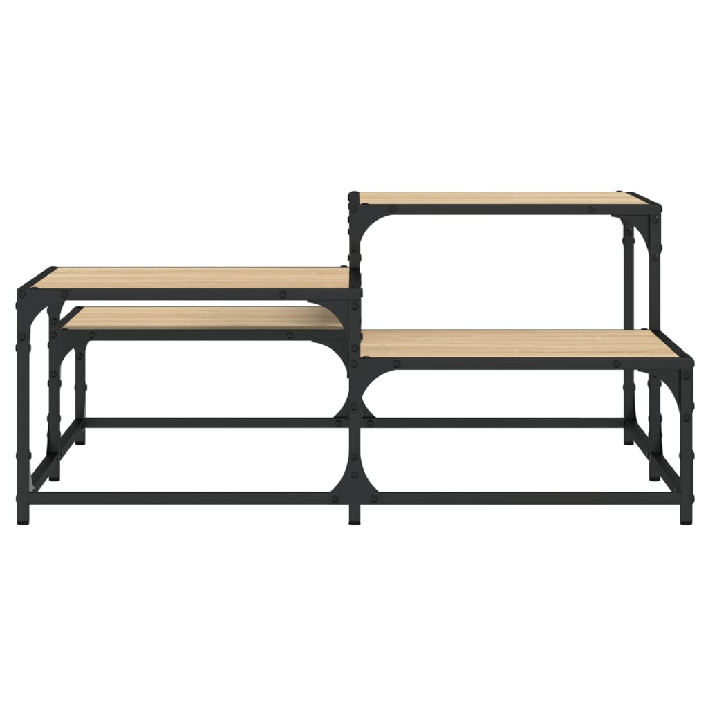 Coffee table, oak, 87.5x87.5x40cm, treated wood