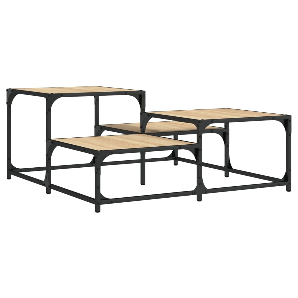 Coffee table, oak, 87.5x87.5x40cm, treated wood