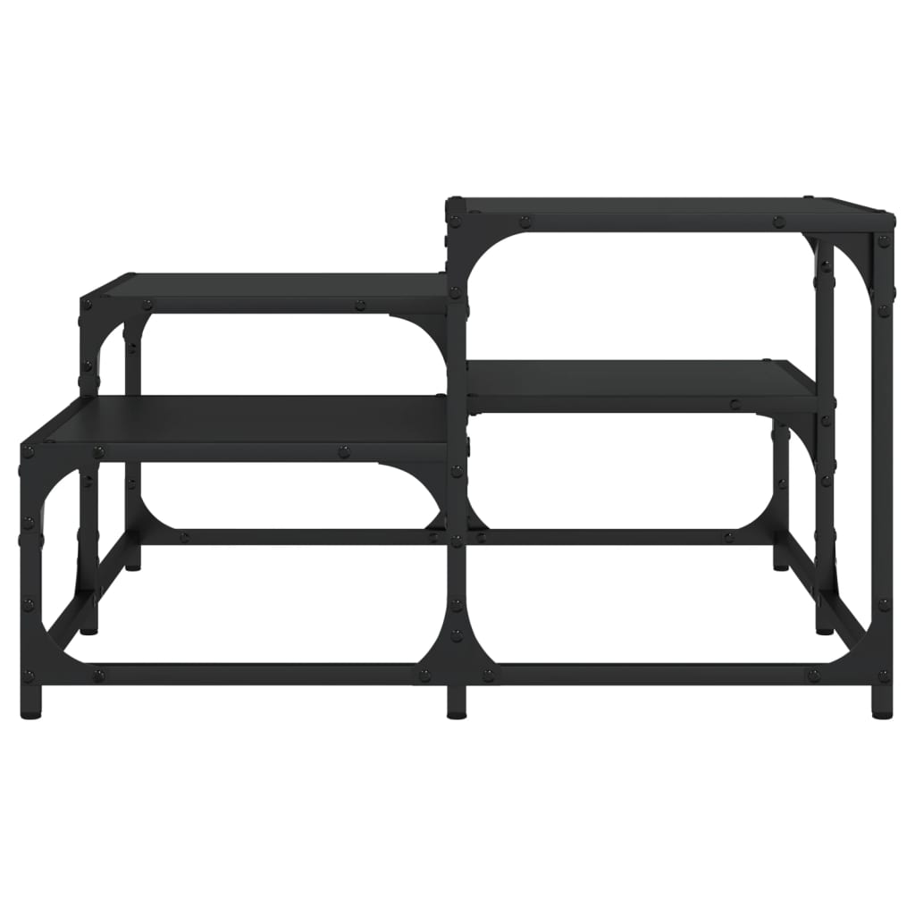 Coffee table, black, 68x68x40cm, engineered wood