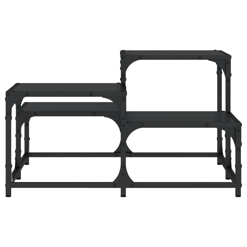 Coffee table, black, 68x68x40cm, engineered wood