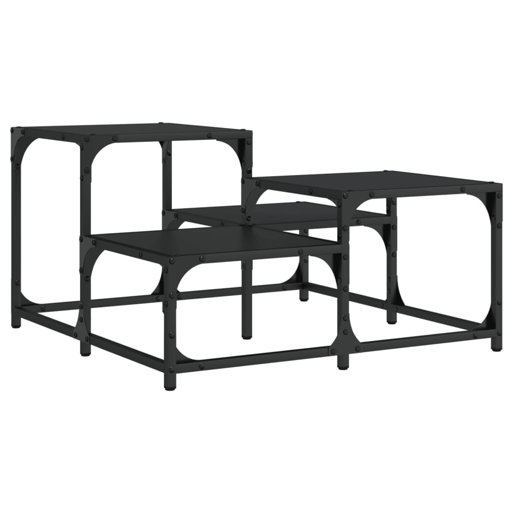 Coffee table, black, 68x68x40cm, engineered wood