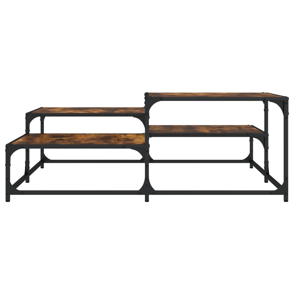 Coffee table, smoked oak, 107x107x40cm, engineered wood