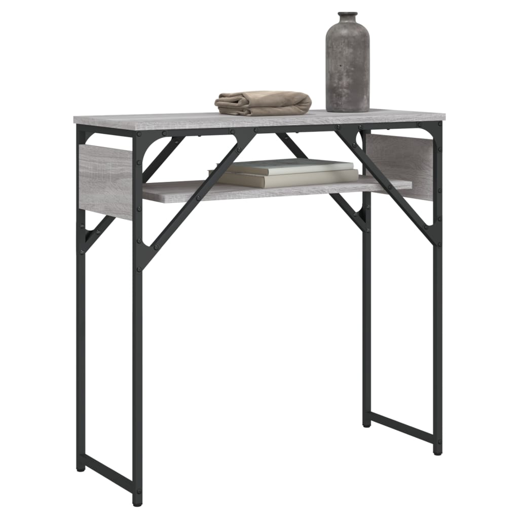 Console table KIM II, grey, with shelf