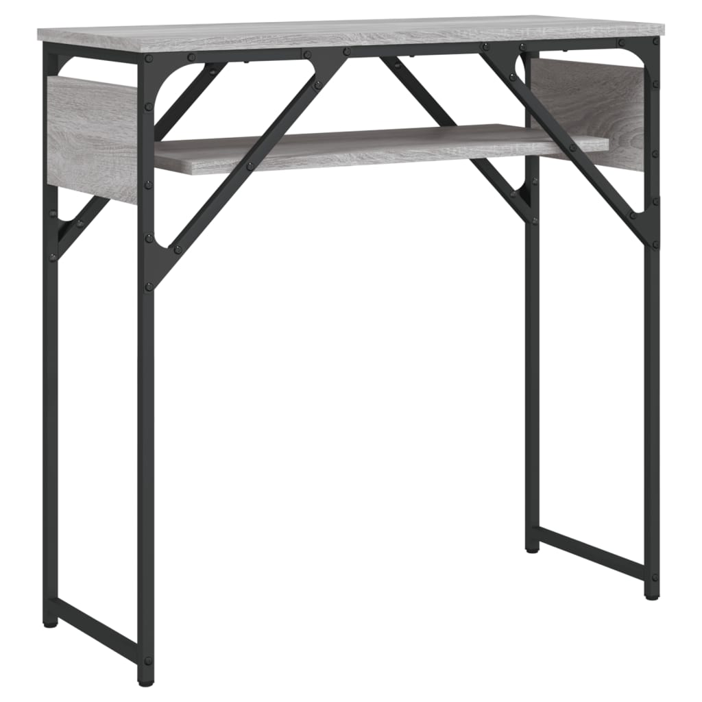 Console table KIM II, grey, with shelf