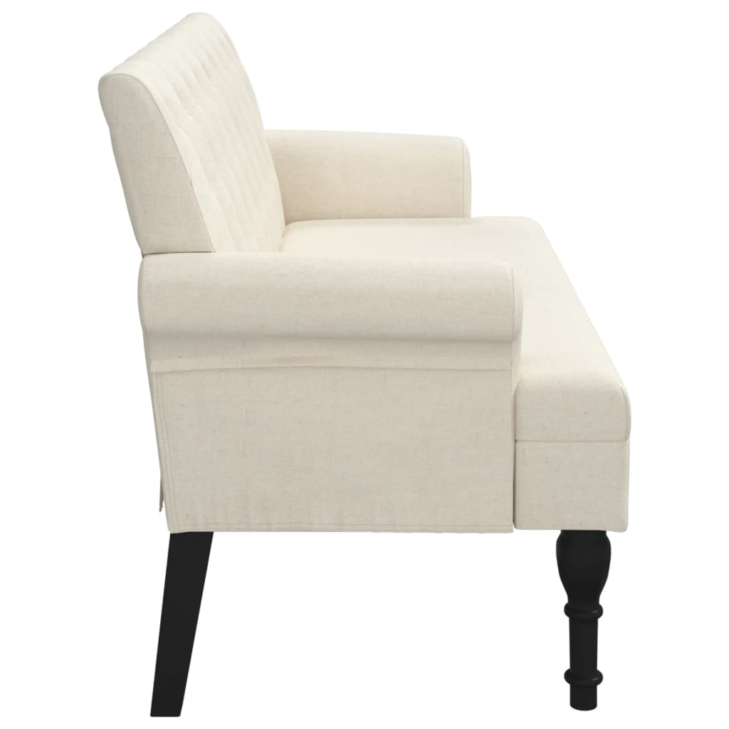 Bench with backrest, 120x62x75.5cm, linen