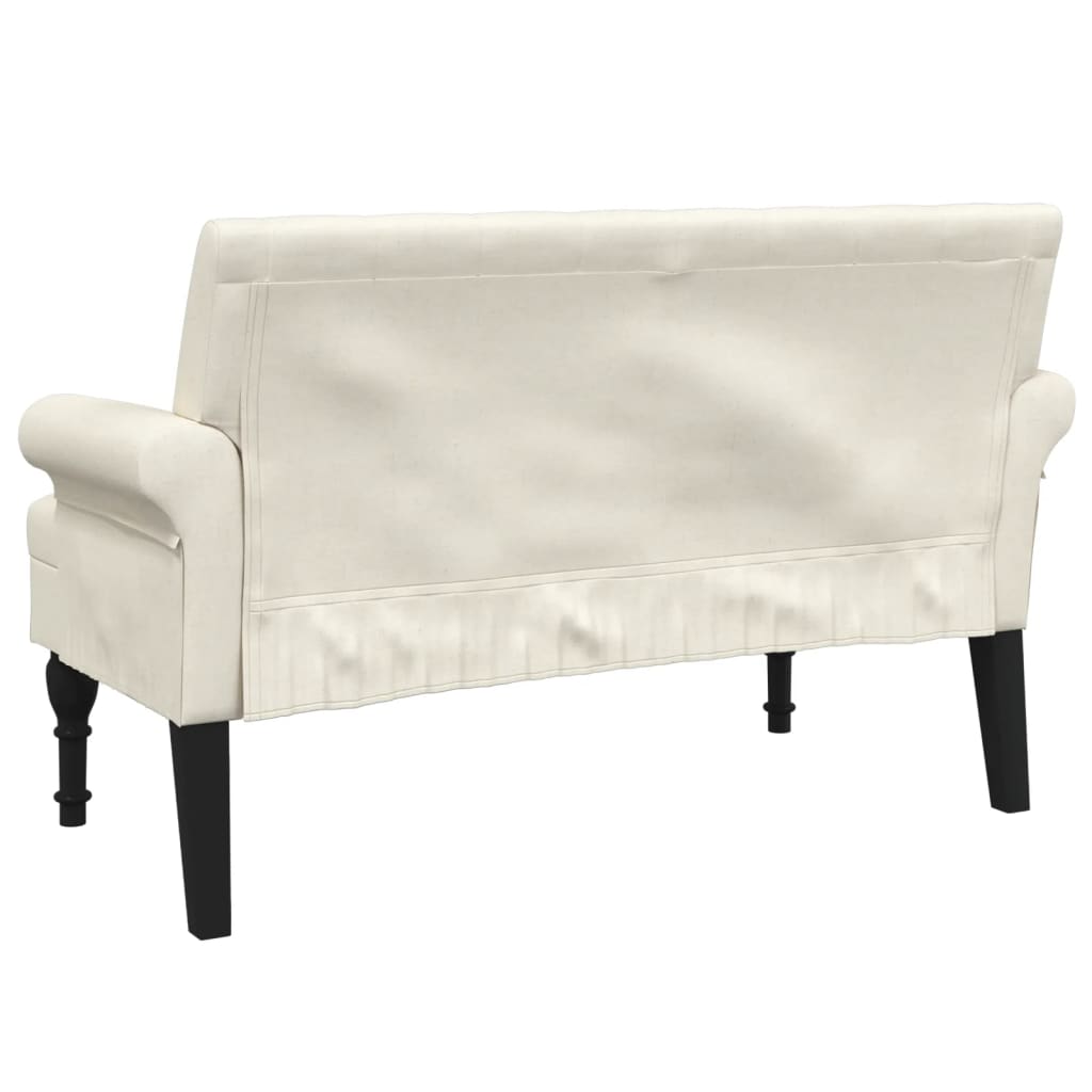 Bench with backrest, 120x62x75.5cm, linen