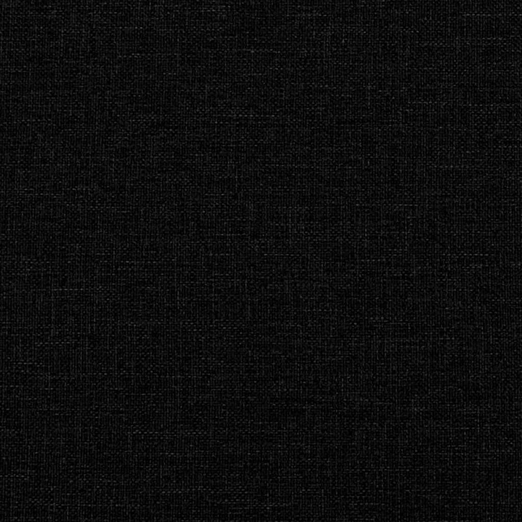 Bench with cushions, black, 113x64.5x75.5cm, fabric