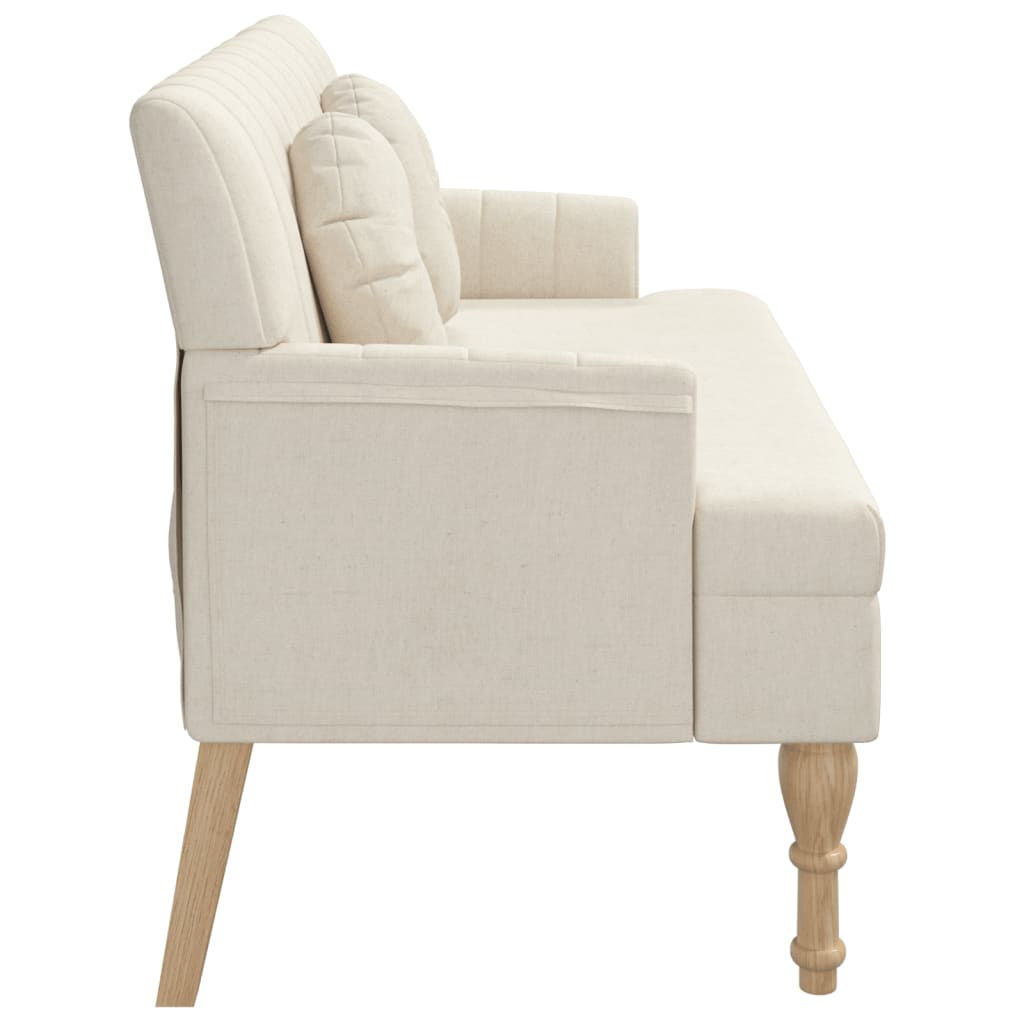 Bench with cushions, 113x64.5x75.5cm, linen