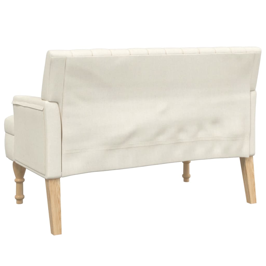 Bench with cushions, 113x64.5x75.5cm, linen