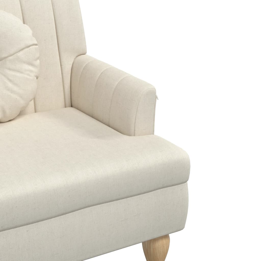Bench with cushions, 113x64.5x75.5cm, linen