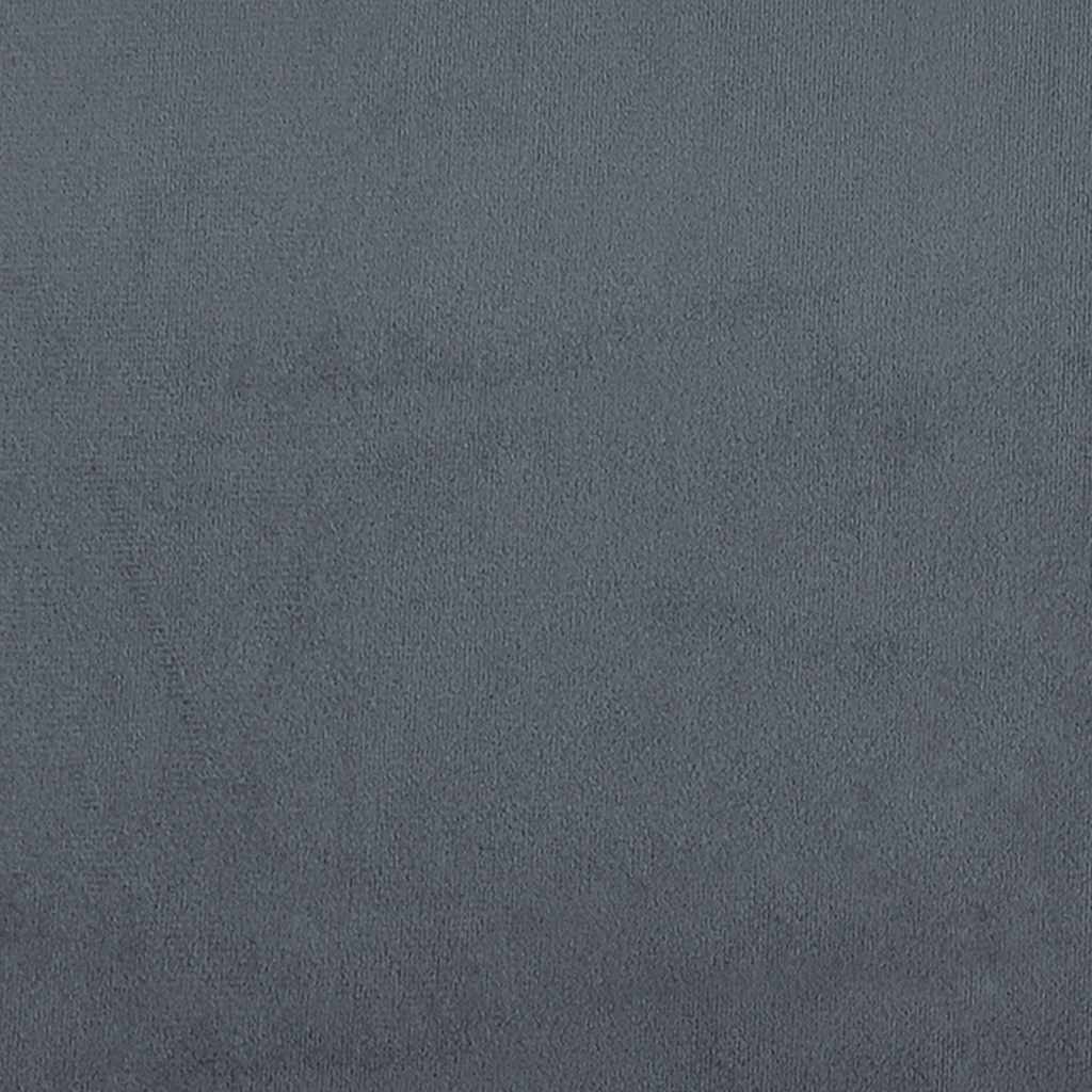 Bench with cushions, gray, 120.5x65x75cm, velvet