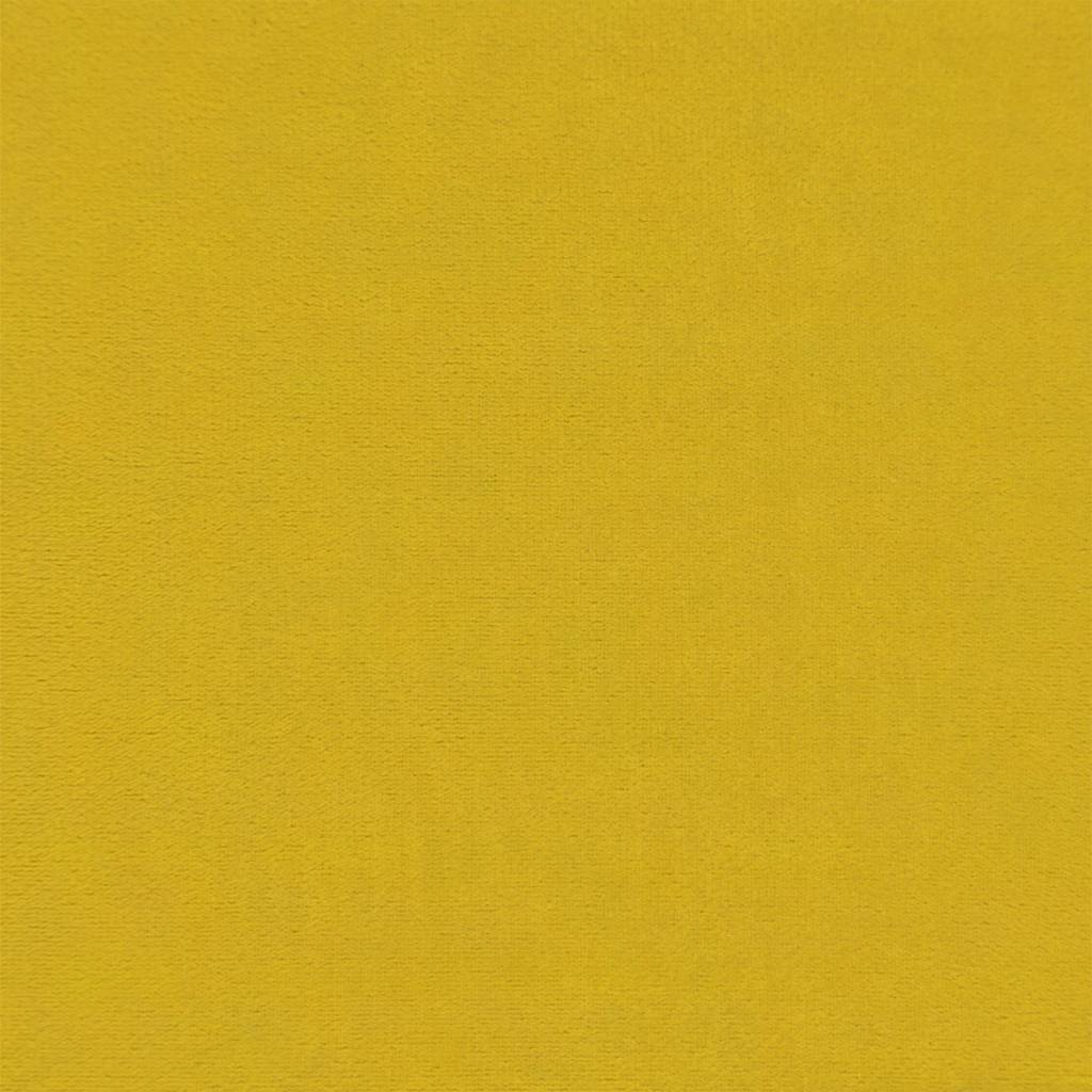 Suoliukas su pagalvėlėmis, geltonas, 120,5x65x75cm, aksomas