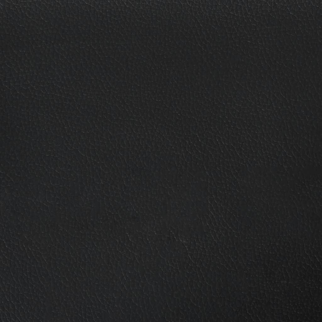 Bench with backrest, black, 112x65.5x75cm, artificial leather