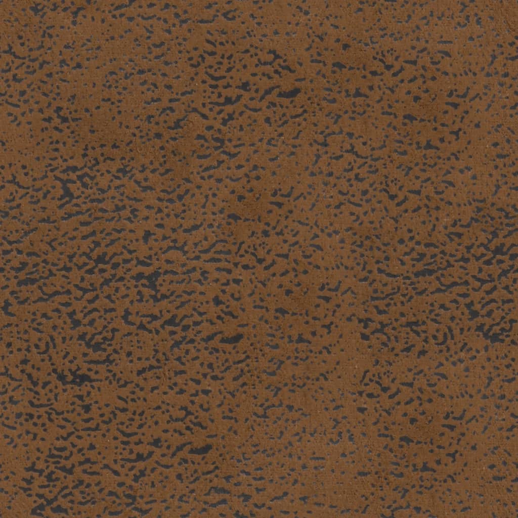 Bench with backrest, brown, 112x65.5x75cm, faux suede