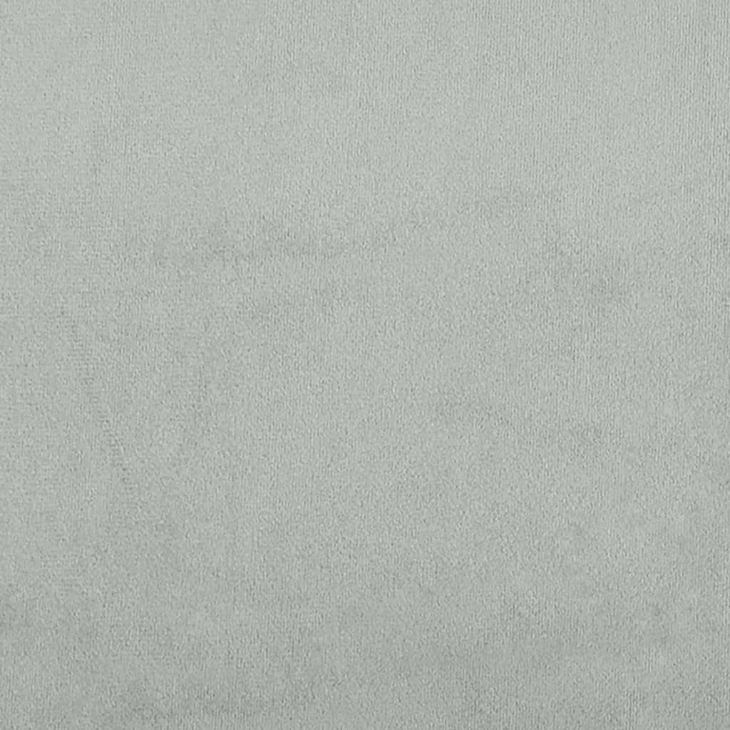 Suoliukas su atlošu, šviesiai pilkas, 119,5x64,5x75cm, aksomas