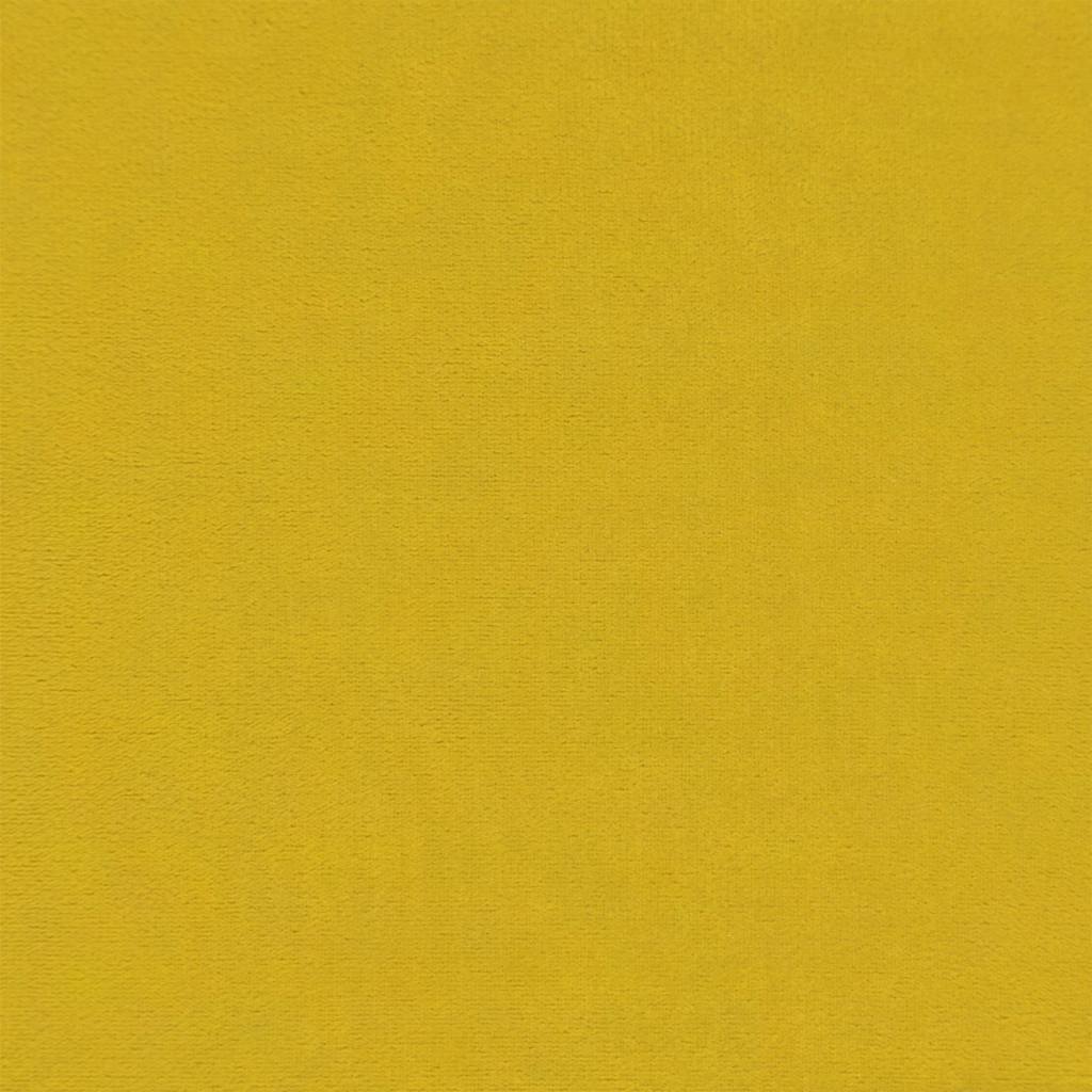 Suoliukas su atlošu, geltonos spalvos, 119,5x64,5x75cm, aksomas