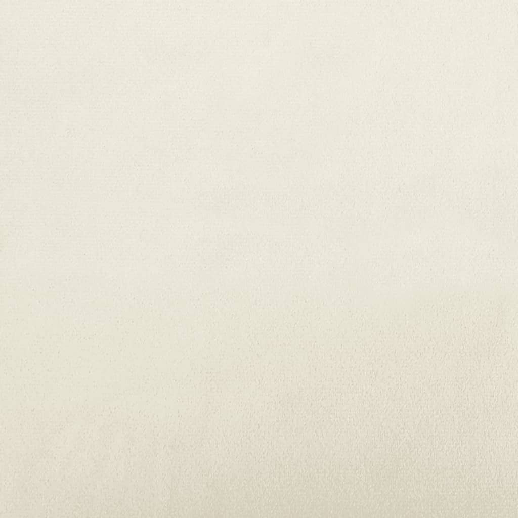 Suoliukas su atlošu, kreminės spalvos, 119,5x64,5x75cm, aksomas