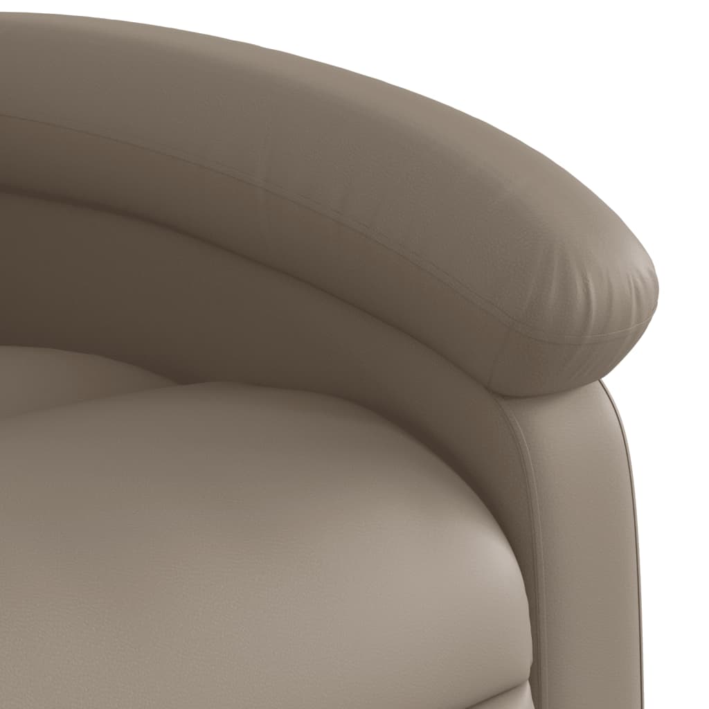 Reclining massage chair, cappuccino color, artificial leather