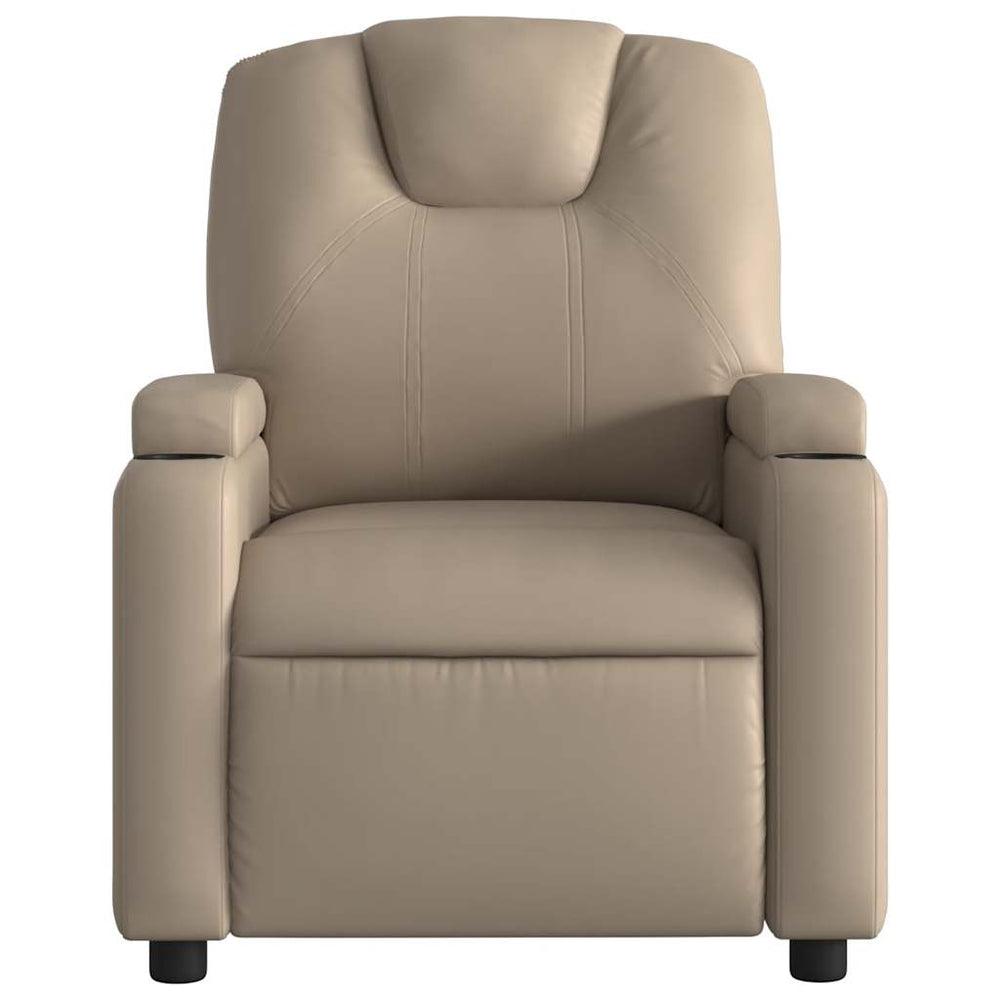 Recliner, cappuccino color, artificial leather