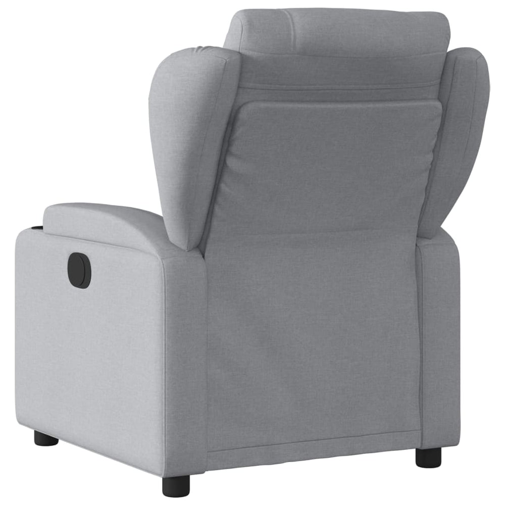 Recliner, light grey, fabric