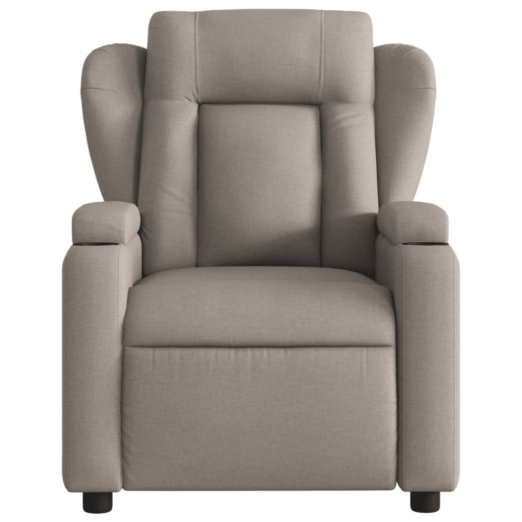 Recliner, taupe, fabric