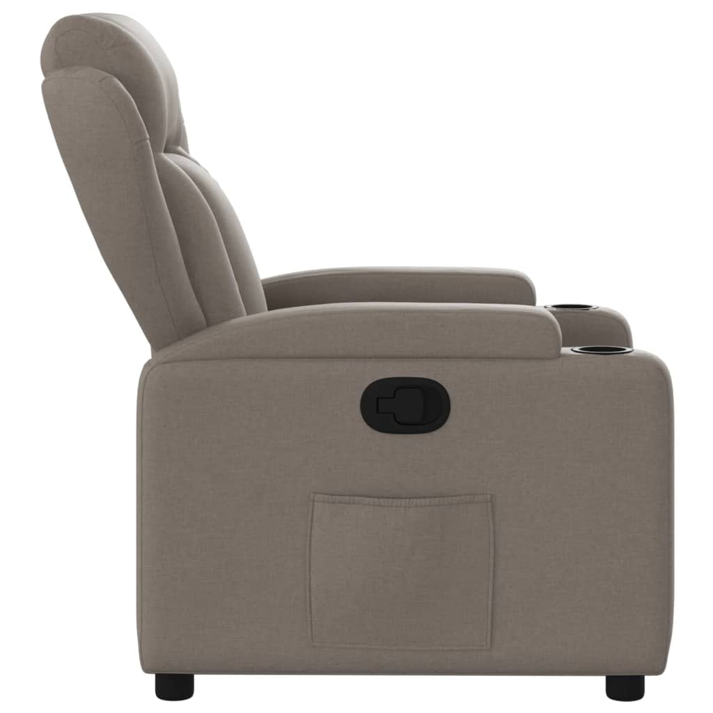 Recliner, taupe, fabric