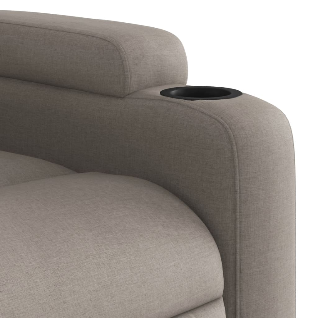 Recliner, taupe, fabric