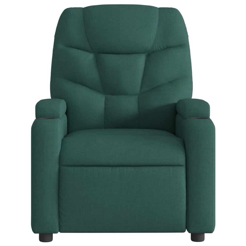 Reclining armchair, dark green, fabric
