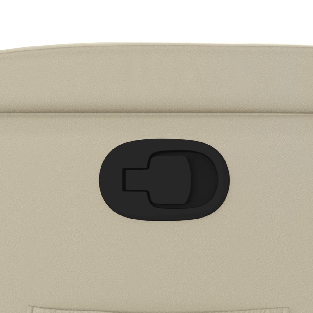 Recliner, cream, faux leather