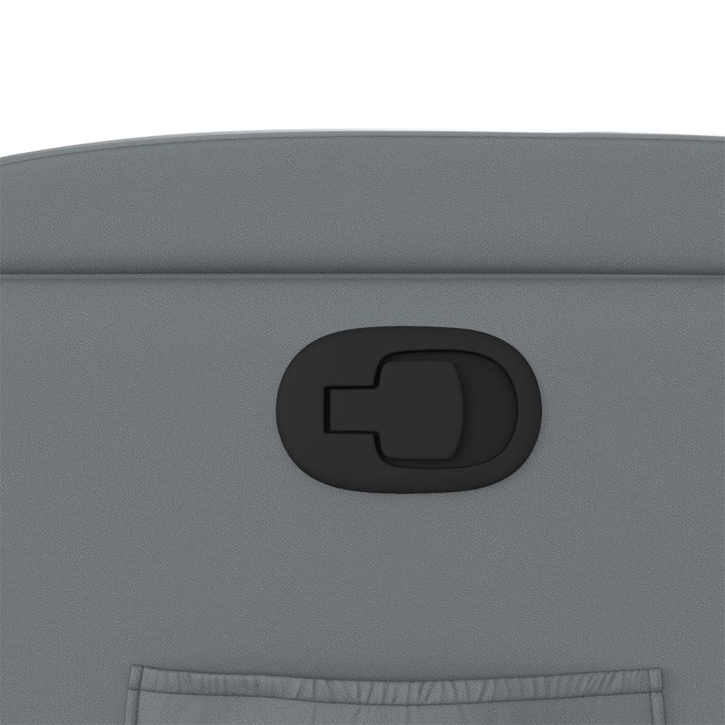 Recliner, grey, artificial leather