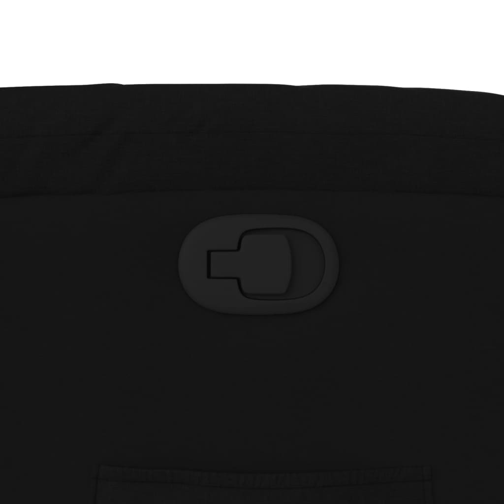 Recliner, black, fabric