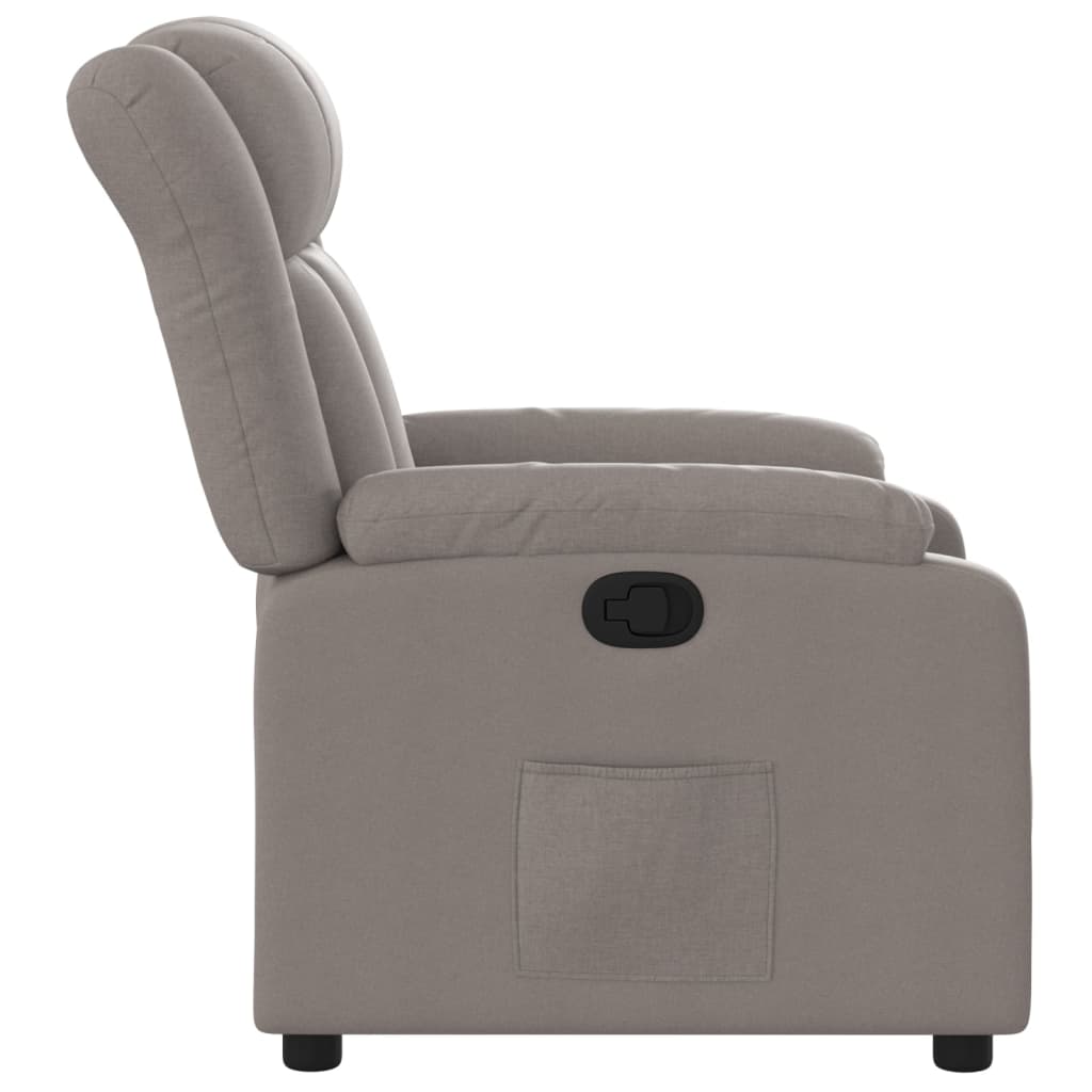 Recliner, taupe, fabric