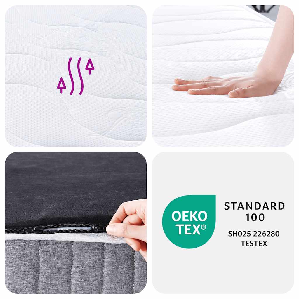 Pocket spring mattress, 80x200cm, medium firmness