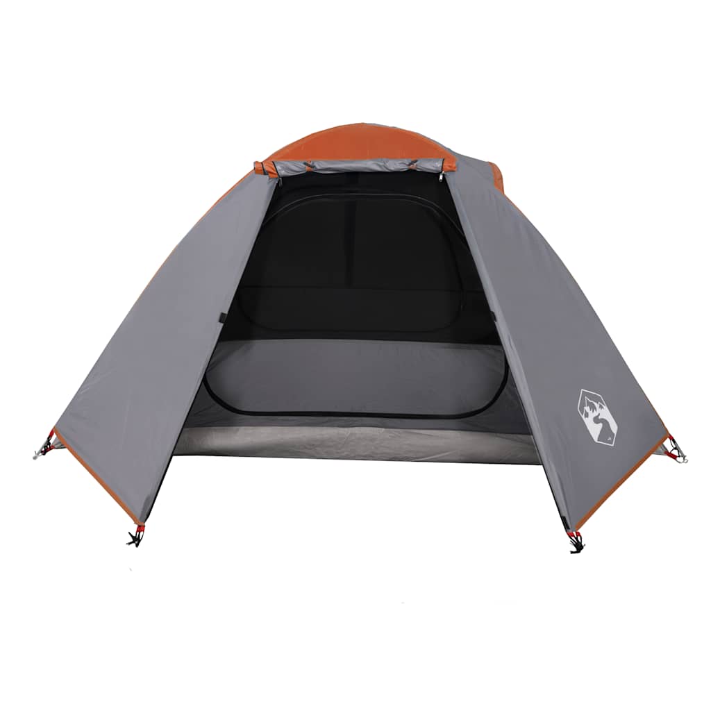 Camping tent, orange, two-person, dome-shaped