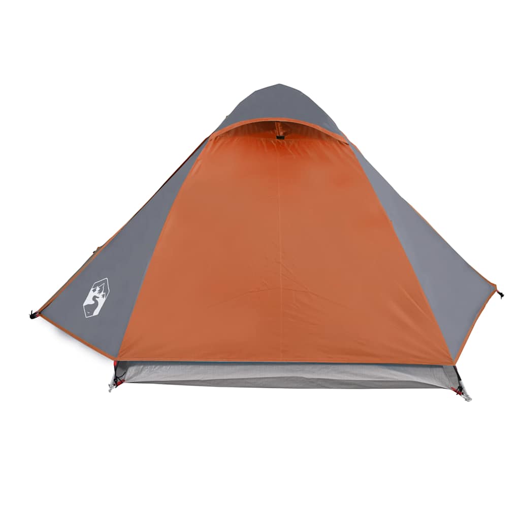 Camping tent, orange, two-person, dome-shaped