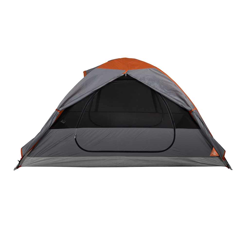 Camping tent, orange, two-person, dome-shaped