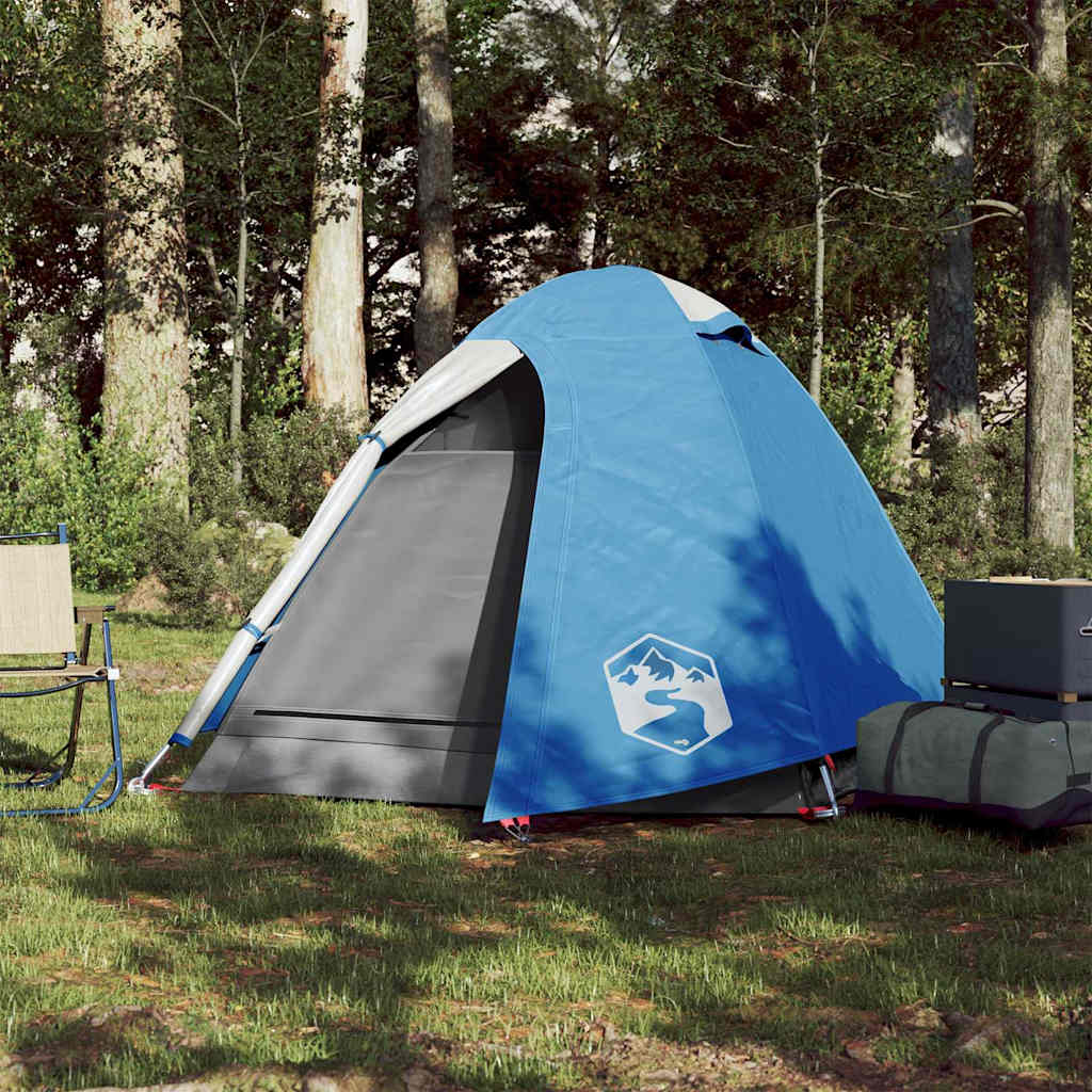 Camping tent, blue, two-person, dome