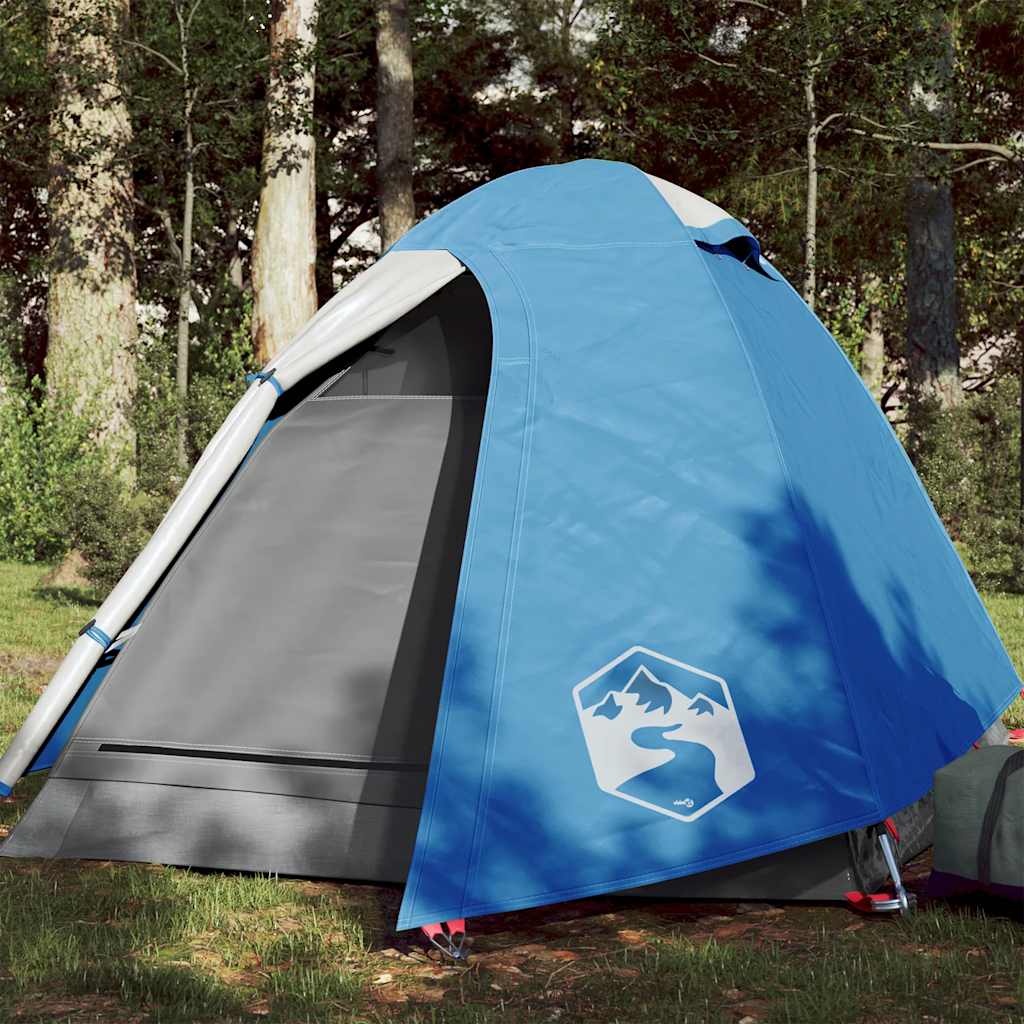 Camping tent, blue, two-person, dome