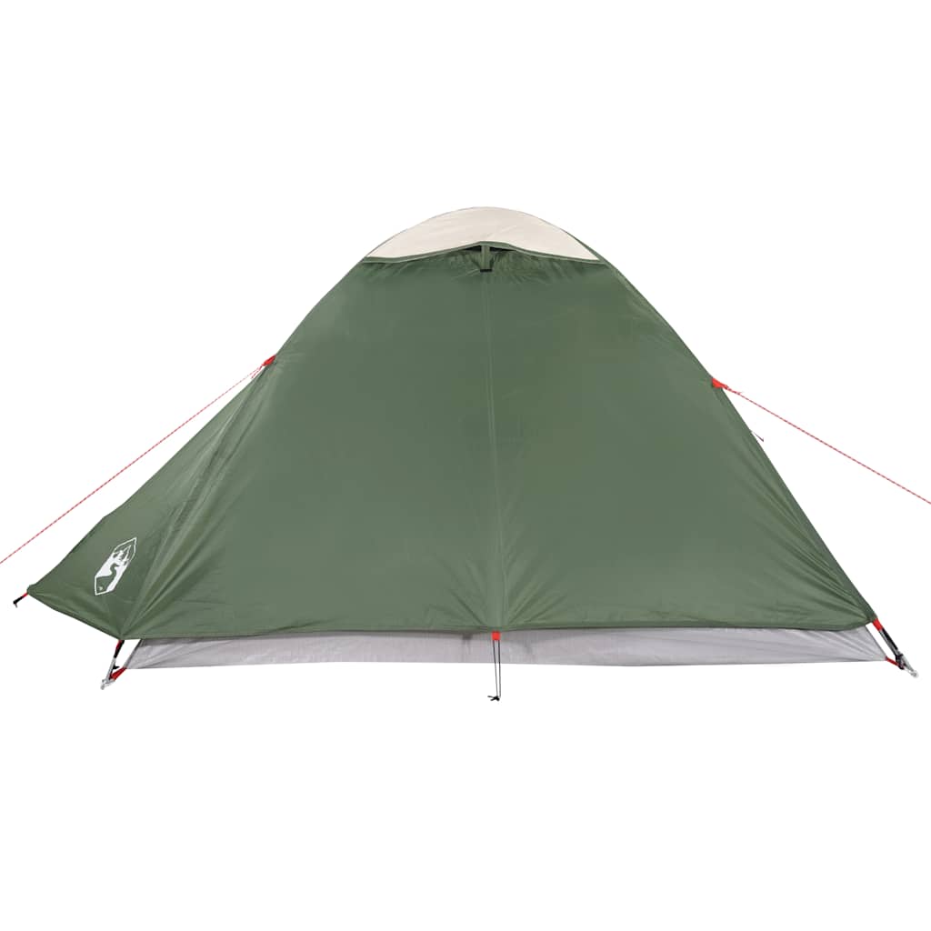 Camping tent, green, three-person, dome-shaped